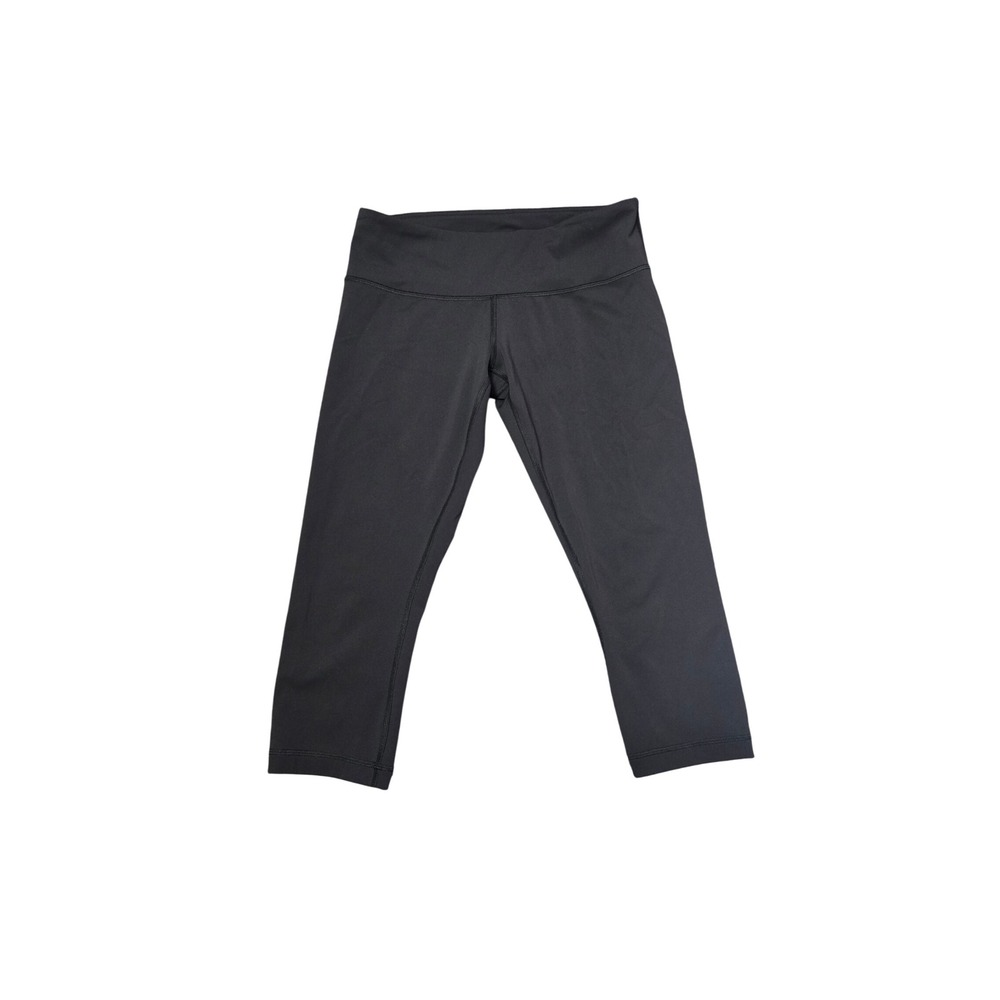 Lululemon Crop Leggings Womens 8 Black High Rise Yoga Pants